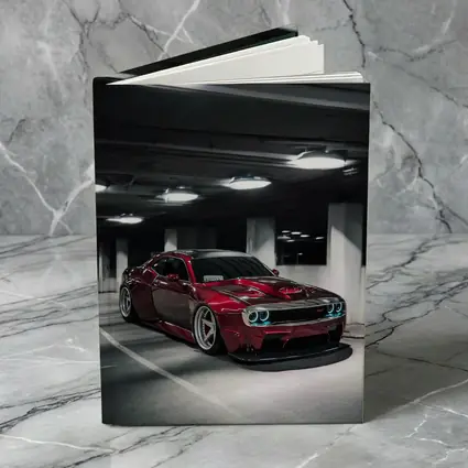 Dodge Challenger Hellcat Red Parking Garage
