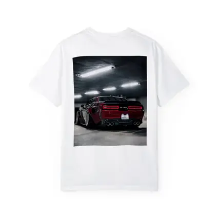 Dodge Challenger Hellcat Red Parking Garage