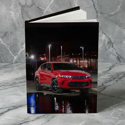Dodge Hornet Red SUV Wet Night Street