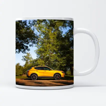 Dodge Hornet Yellow SUV Green Trees
