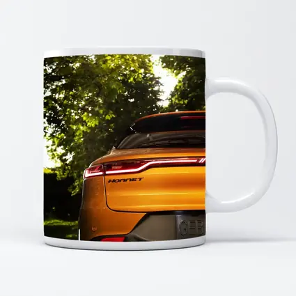 Dodge Hornet Orange Rear View Green Trees