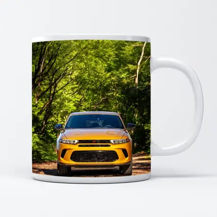 Dodge Hornet Yellow SUV Forest Trail