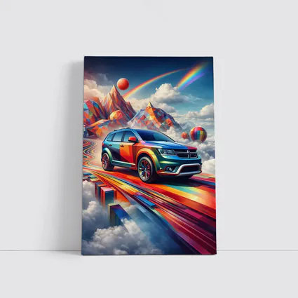 Dodge Journey Bold Colorful Abstract Sky Art