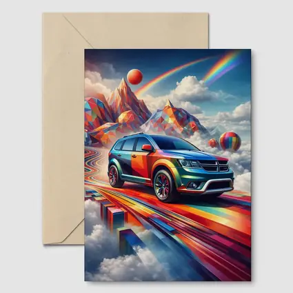 Dodge Journey Bold Colorful Abstract Sky Art