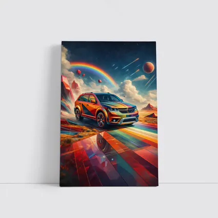 Dodge Journey SUV Rainbow Cosmic Art