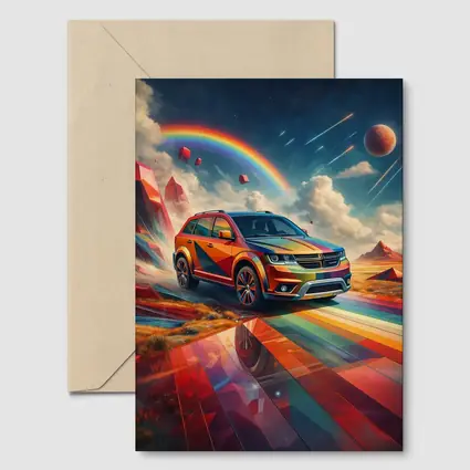 Dodge Journey SUV Rainbow Cosmic Art
