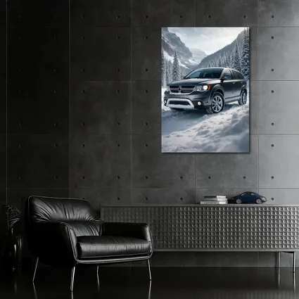 Dodge Journey SUV Snowy Mountain Winter Drive