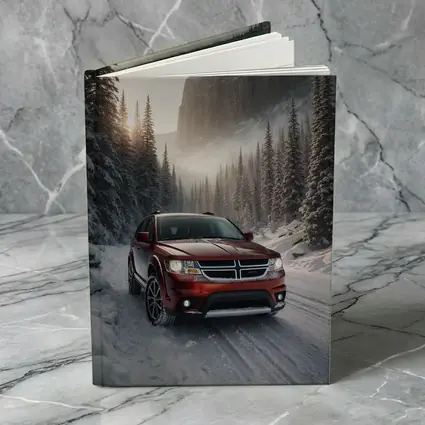 Dodge Journey Red SUV Snowy Forest Road