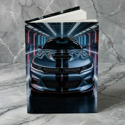 Dodge Charger Silver Front Neon Garage