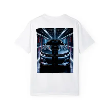 Dodge Charger Silver Front Neon Garage