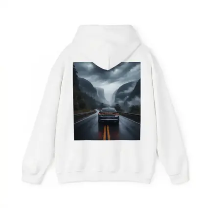 Dodge Charger Driving Through Misty Mountain Road