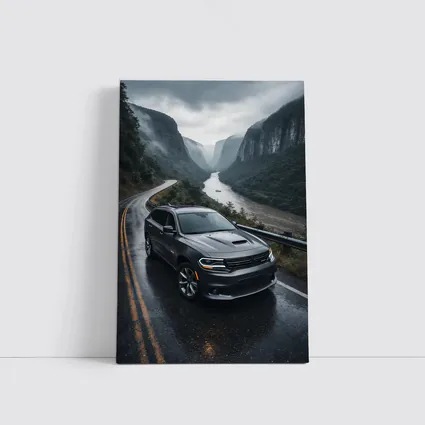 Dodge Durango on Rainy Mountain Road