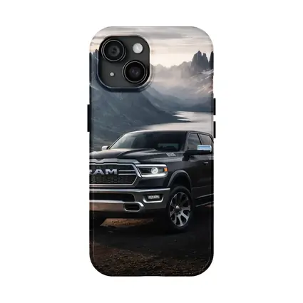Dodge RAM Truck Mountain Lake Backdrop
