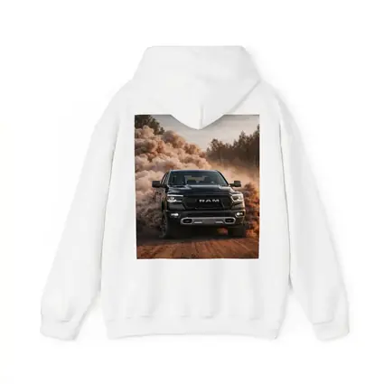 RAM Truck Drifting On Dusty Dirt Road