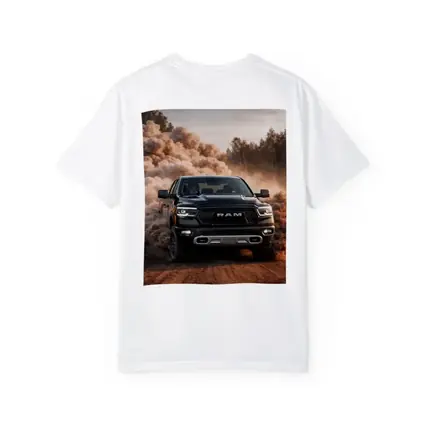 RAM Truck Drifting On Dusty Dirt Road