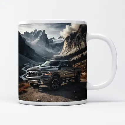 Ram Truck Parked in Mountain Valley