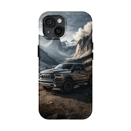 Ram Truck Parked in Mountain Valley