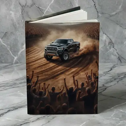 Ram Truck Drifting Dirt Track Crowd