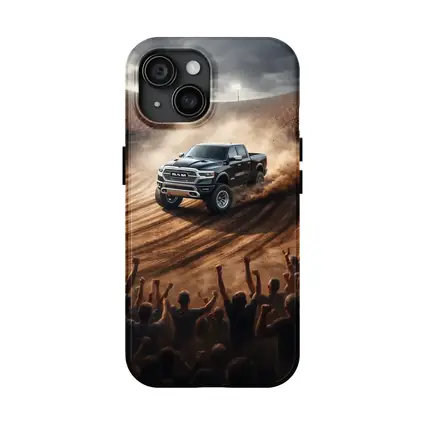 Ram Truck Drifting Dirt Track Crowd