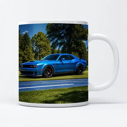 Dodge Challenger SRT Hellcat Blue Sunny Day