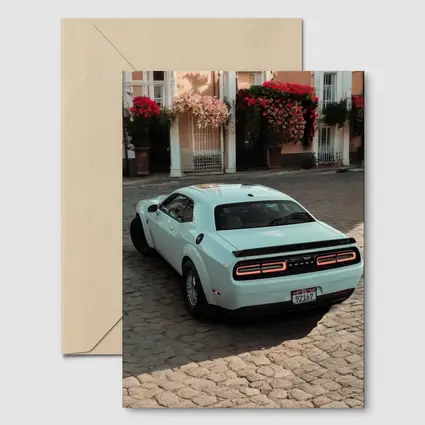 Dodge Challenger SRT Cobblestone Old Town Street