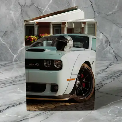 Dodge Challenger SRT White Old Town Street
