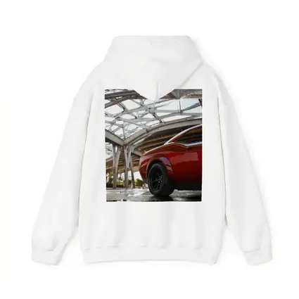 Dodge Challenger SRT Red Under Structural Bridge