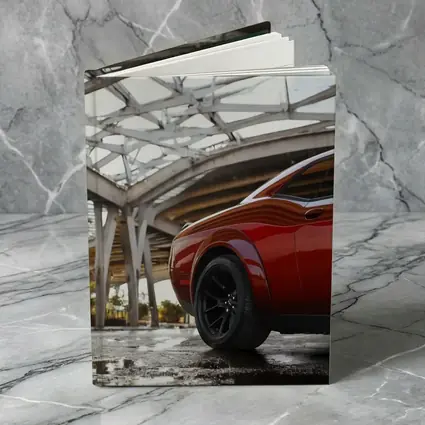 Dodge Challenger SRT Red Under Structural Bridge