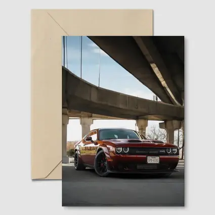 Dodge Challenger SRT Under Concrete Bridge