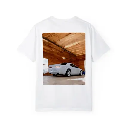 Dodge Charger White Muscle Car Wooden Garage