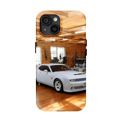 Dodge Challenger SRT White Muscle Car Garage