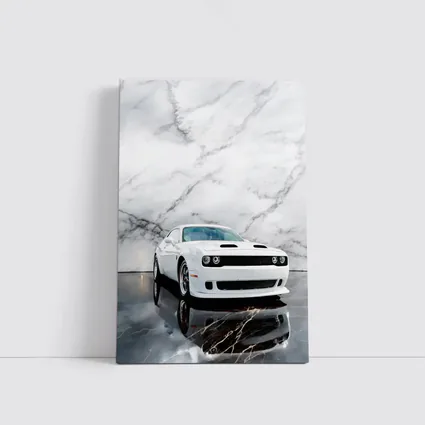 Dodge Challenger SRT White Marble Background