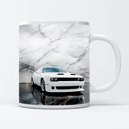 Dodge Challenger SRT White Marble Background
