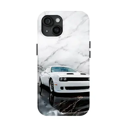 Dodge Challenger SRT White Marble Background