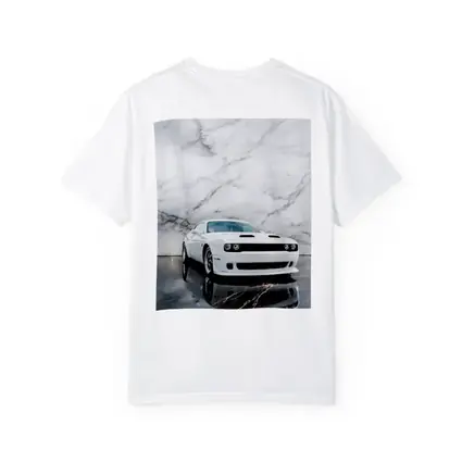 Dodge Challenger SRT White Marble Background