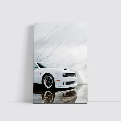 Dodge Challenger SRT White Marble Background