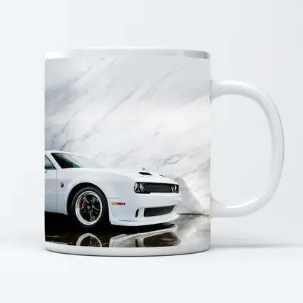 Dodge Challenger SRT White Marble Background