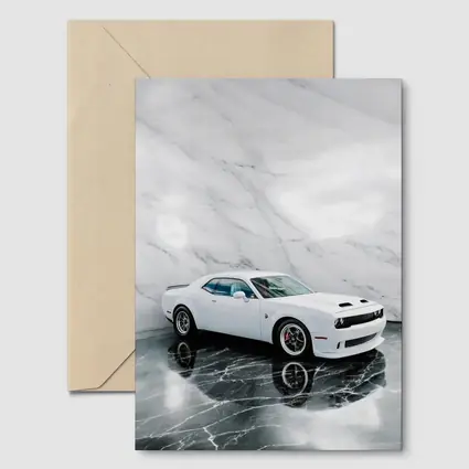 Dodge Challenger SRT White Marble Studio