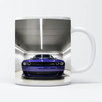 Dodge Challenger SRT Purple Garage Front View