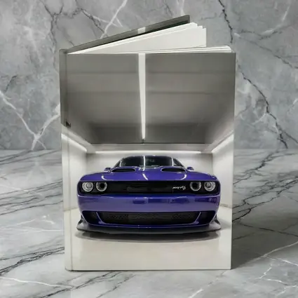 Dodge Challenger SRT Purple Garage Front View