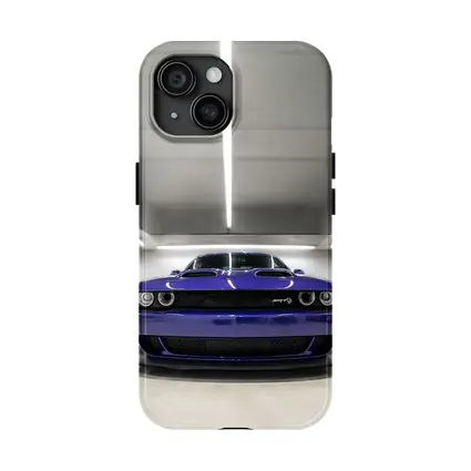 Dodge Challenger SRT Purple Garage Front View