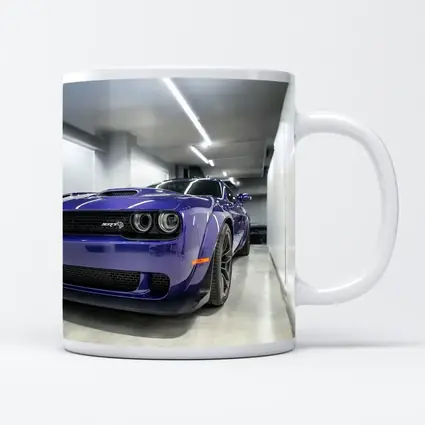 Dodge Challenger SRT Purple Garage Shot