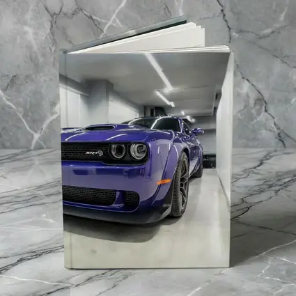 Dodge Challenger SRT Purple Garage Shot
