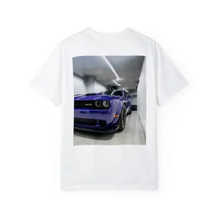 Dodge Challenger SRT Purple Garage Shot