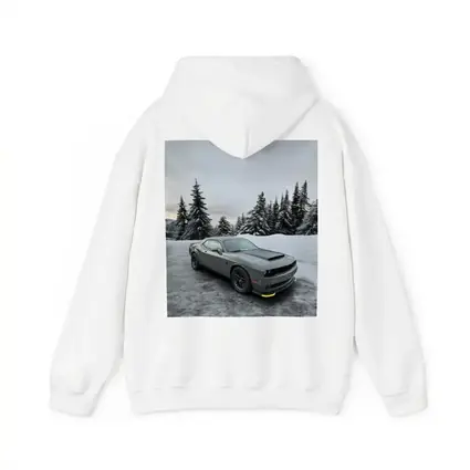 Dodge Challenger SRT Gray Winter Snow Scene
