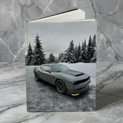 Dodge Challenger SRT Gray Winter Snow Scene