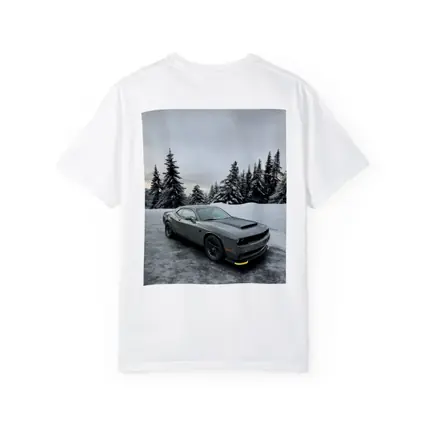 Dodge Challenger SRT Gray Winter Snow Scene