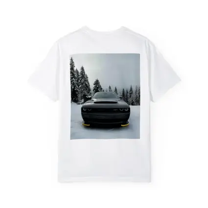Dodge Challenger SRT Black In Winter Snow