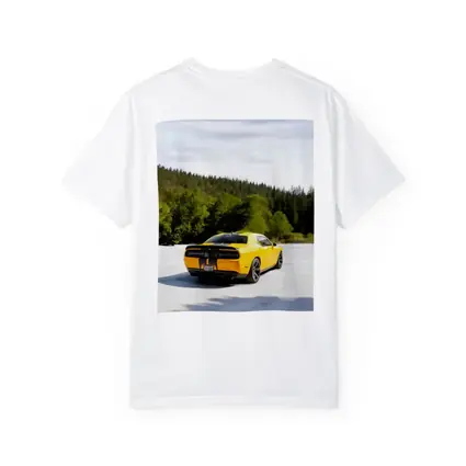 Dodge Challenger SRT Yellow Forest Background
