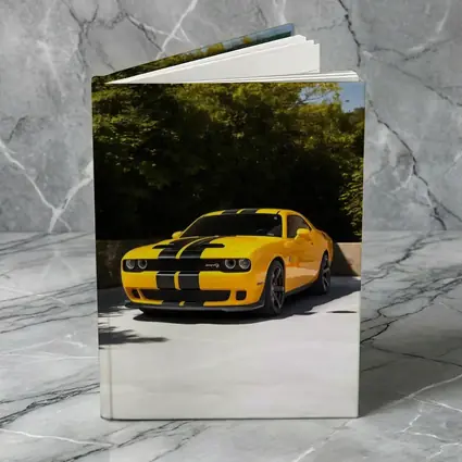 Dodge Challenger SRT Yellow Muscle Car Outdoors